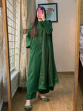 3 PIECE – SILK KARANDI MYRTLE GREEN DRESS