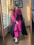 3 Piece - Khaddar Printed Pink Floral Dress