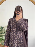 3 Piece - Khaddar Printed Brown Dress