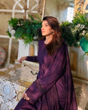 3 Piece - Slub Khaddar Purple Dress