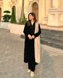 Velvet Black Dress with Shawl