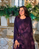 3 Piece - Slub Khaddar Purple Dress