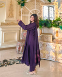 3 Piece - Slub Khaddar Purple Dress